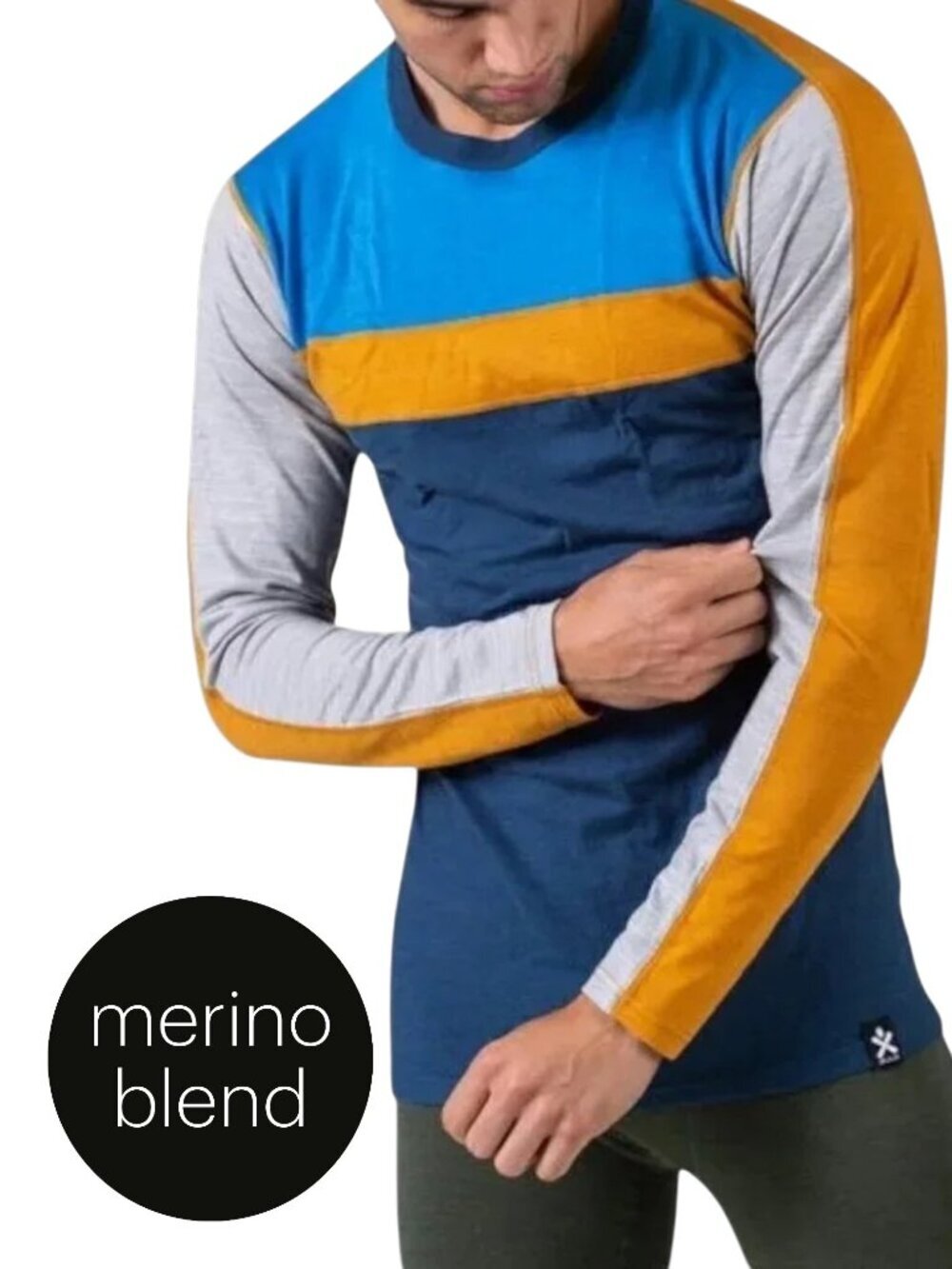 BULA merino wool crew Colorblock Thermal Shirt